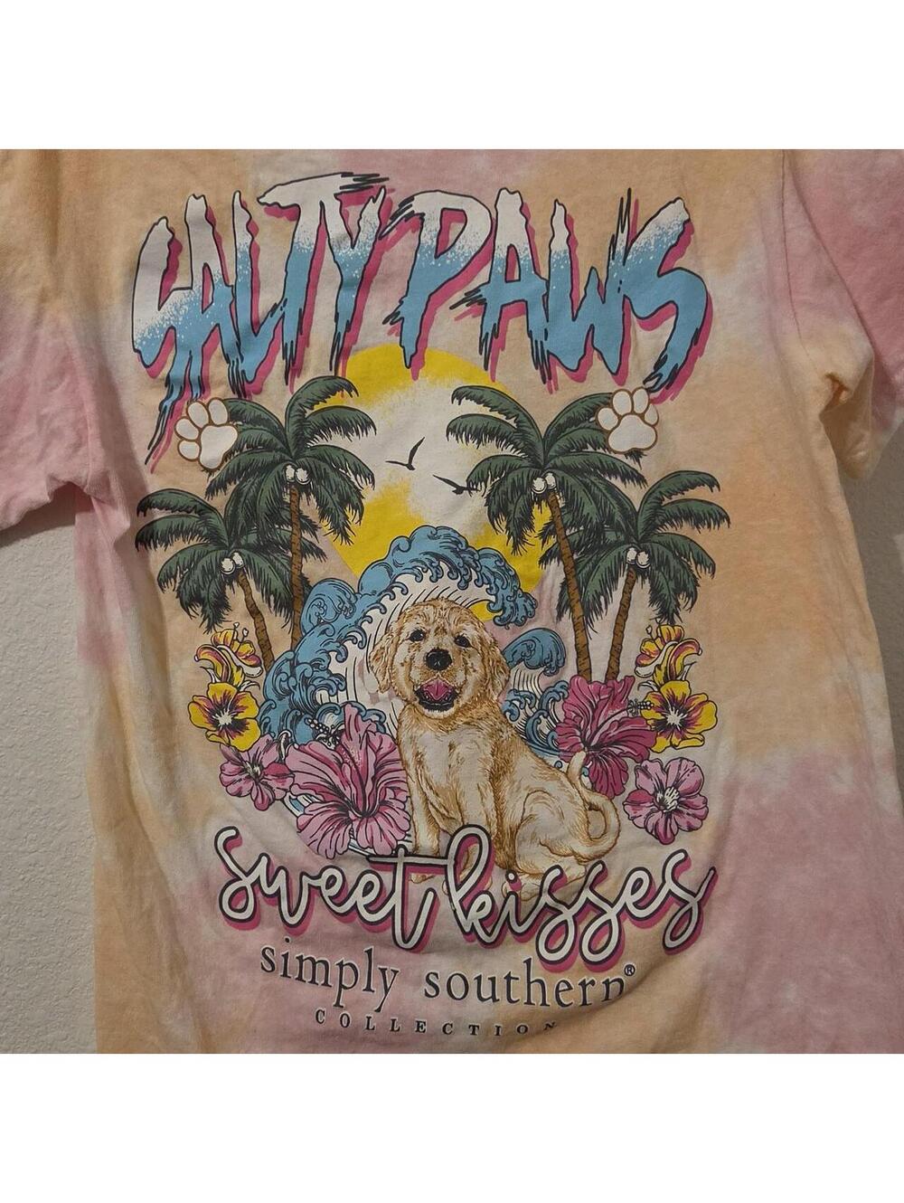 Simply Southern Salty Paws t-shirt Sz Small
